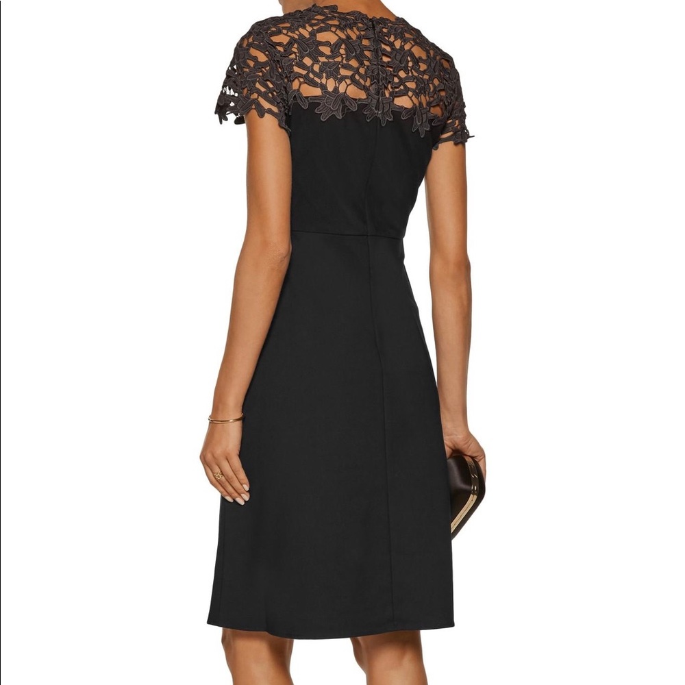 RAOUL Black Clementine Lace-panel Mini Dress, sz8